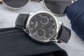 Thumbnail von Glashütte Original Senator Observer Stahl Automatik Herrenuhr R. 100-14-02-02-04