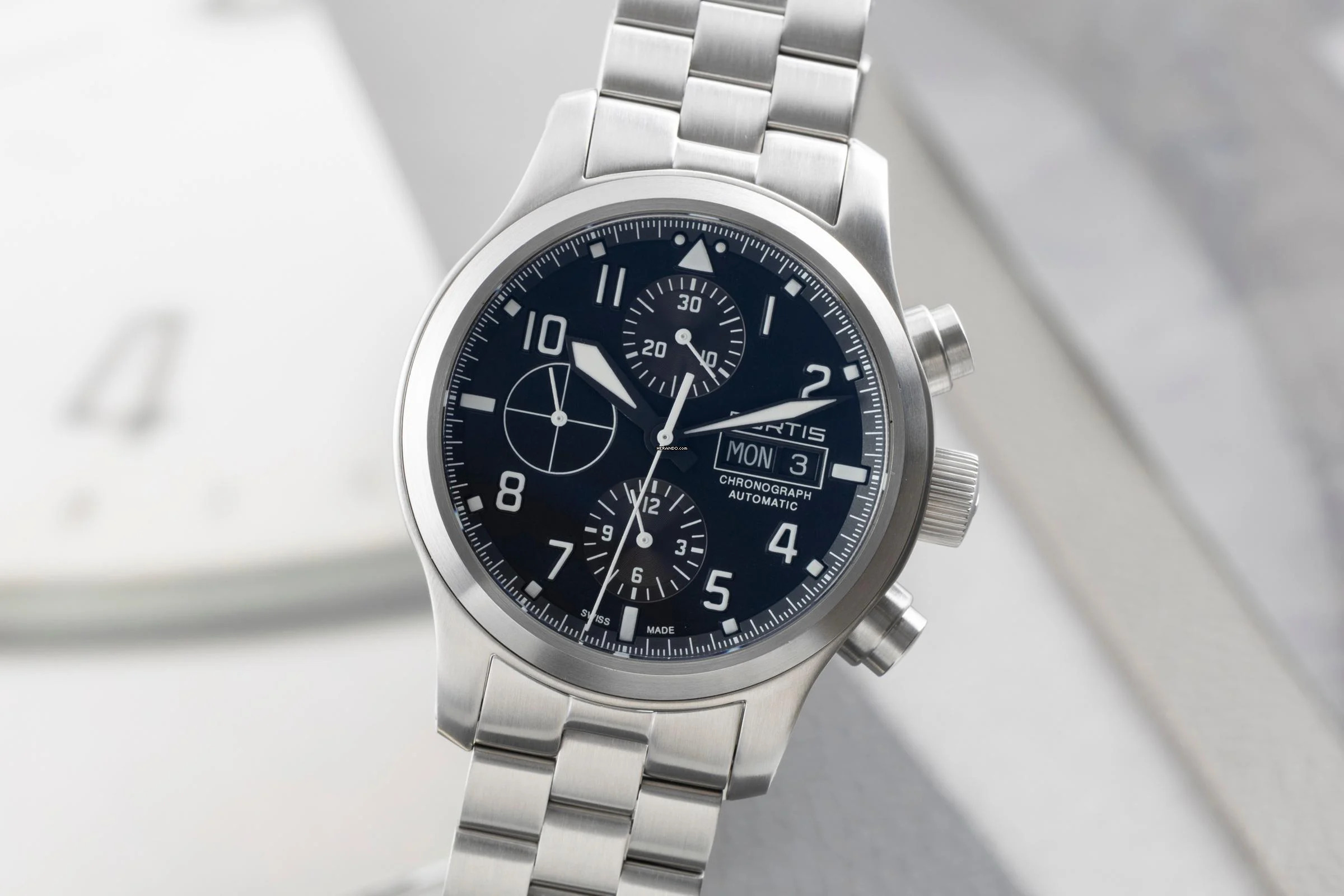 Thumbnail von Fortis Aeromaster Chronograph Stahl Automatik Ref. 656.10.141 Box & Papiere