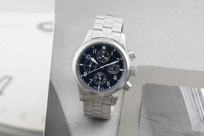  Fortis Aeromaster Chronograph Stahl Automatik Ref. 656.10.141 Box & Papiere 