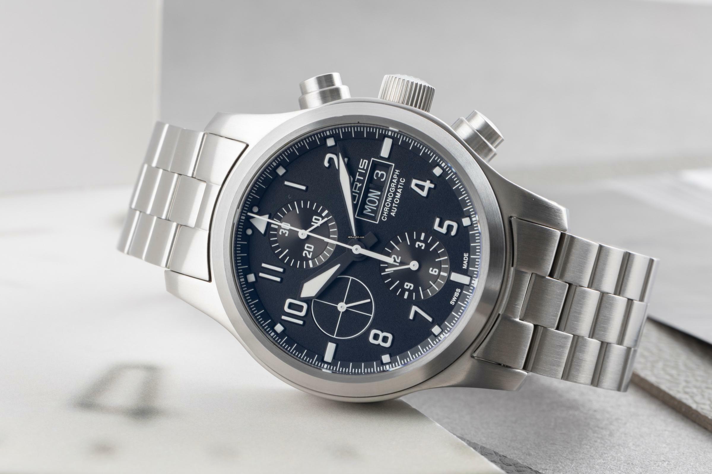 Thumbnail von Fortis Aeromaster Chronograph Stahl Automatik Ref. 656.10.141 Box & Papiere