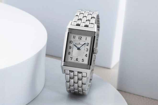  Jaeger-LeCoultre Reverso Lady Stahl Handaufzug Damenuhr Ref Q2608140 B&P 