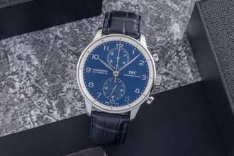 Thumbnail von IWC Portugieser Chronograph Laureus Chronograph Automatik Stahl Ref IW371432 Limitiert B&P