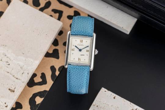  Cartier Tank must Tank LM 925 Silber Quarz Herrenuhr Medium Size Ref. 690006 