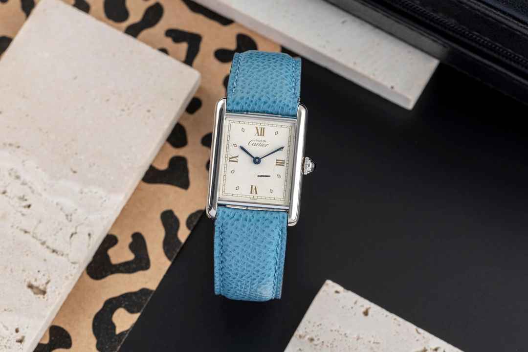  Cartier Tank must Tank LM 925 Silber Quarz Herrenuhr Medium Size Ref. 690006 