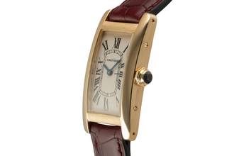 Thumbnail von Cartier Tank Américaine SM 18k (0,750) Gold Quarz Damenuhr Ref. W2601556 1710