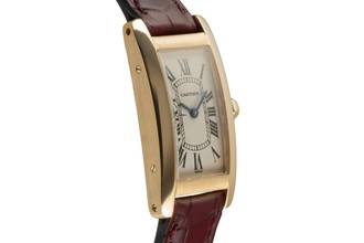 Thumbnail von Cartier Tank Américaine SM 18k (0,750) Gold Quarz Damenuhr Ref. W2601556 1710