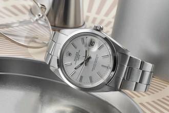 Thumbnail von Rolex Oyster Perpetual Date 34 Silver Dial Edelstahl Automatik Herrenuhr Ref. 1500 Klassiker