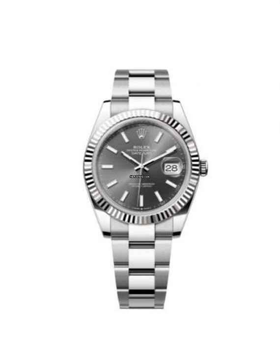  Rolex Datejust 41 Grey Dial - Fluted Bezel 126334 2023 