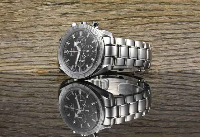  Omega Speedmaster Broad Arrow 1957 Black Dial Automatik - Full Set 