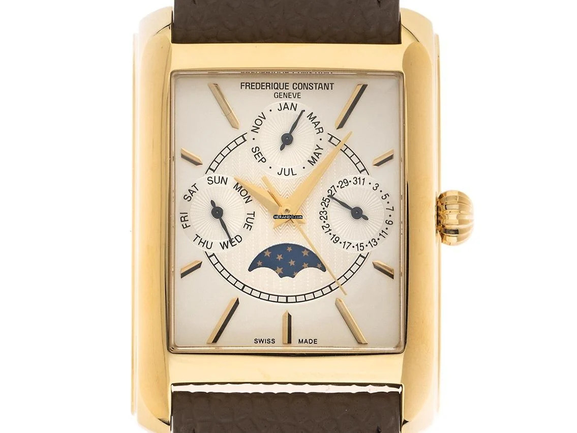  Frederique Constant Classics Carree Ref.FC-265S4C5 Full Set Neu Classics Carree Vollkalender Mondphase 