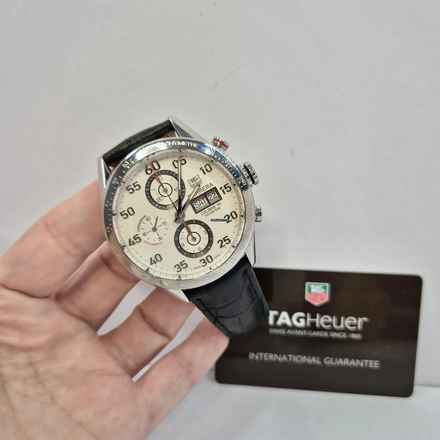  TAG Heuer Carrera Calibre 16 White Dial 43mm Automático Completo 