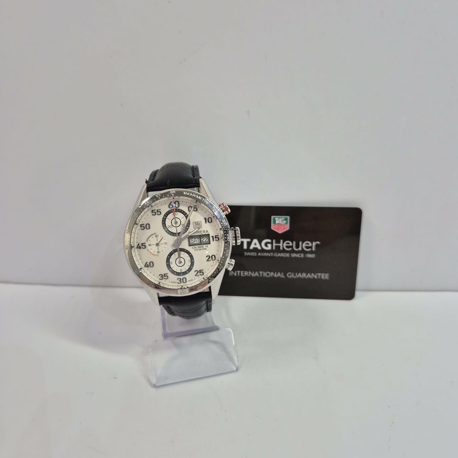 Thumbnail von TAG Heuer Carrera Calibre 16 White Dial 43mm Automático Completo