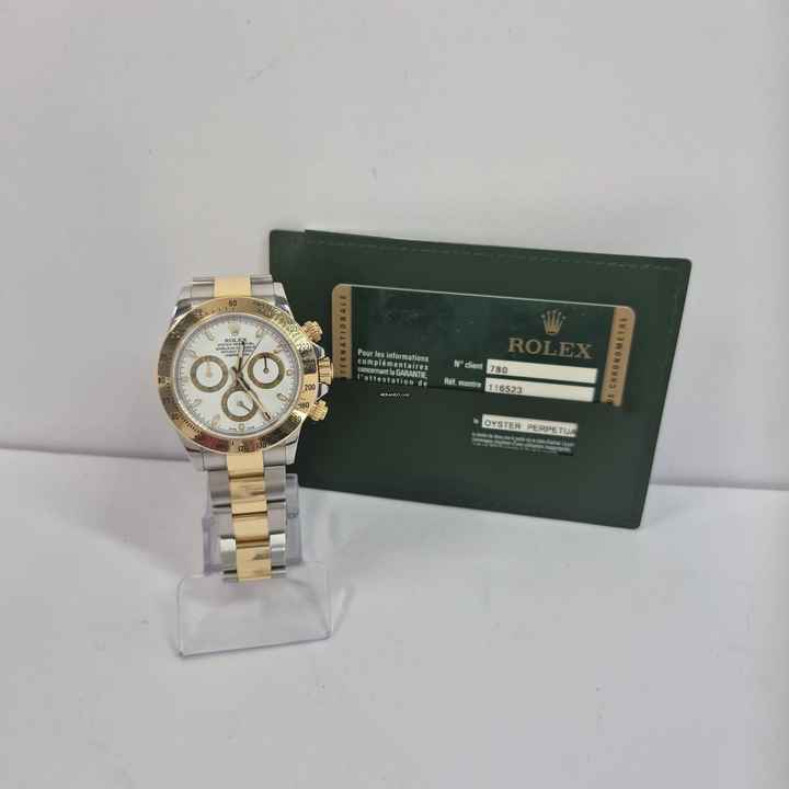  Rolex Daytona Ouro & Aço White Dial 40mm Automático Completo 