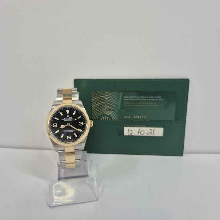  Rolex Explorer 36mm Ouro & Aço Automático Completo 