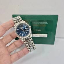 Thumbnail von Rolex Datejust 36 Motif Blue Dial Jubilee Automático Completo