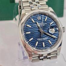 Thumbnail von Rolex Datejust 36 Motif Blue Dial Jubilee Automático Completo
