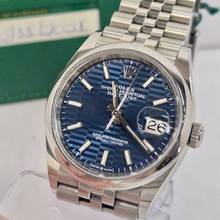 Thumbnail von Rolex Datejust 36 Motif Blue Dial Jubilee Automático Completo