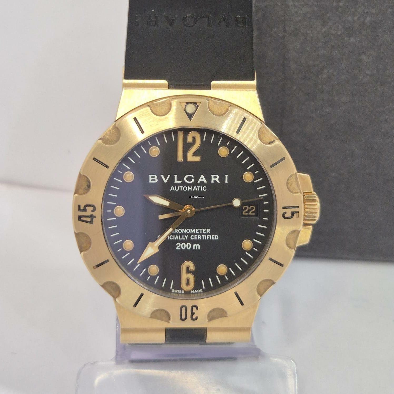 Thumbnail von Bulgari Diagono Scuba Diver Ouro 38mm Automático Completo