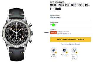 Thumbnail von Breitling Navitimer 806 1959 Re Edition AB0910 Stahl/Leder Box