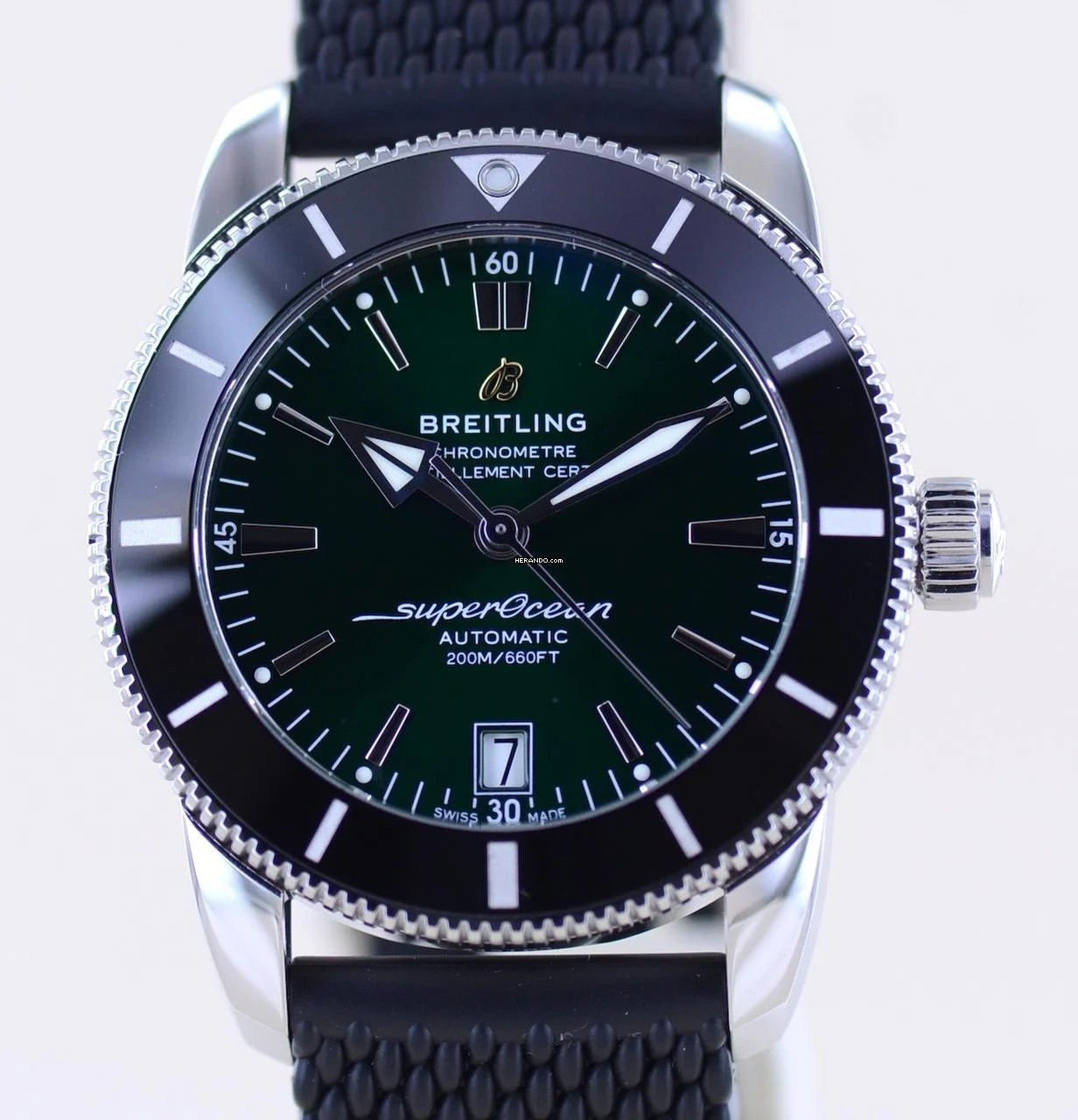 Breitling Superocean Heritage II 42 B20 Automatic Ceramic 42mm Diver GREEN