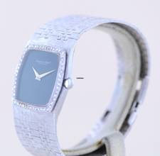 Thumbnail von IWC 18K Weißgold Onyx Dresswatch 750 gold Jumbo Diamond Bezel Milanaise ultra rar