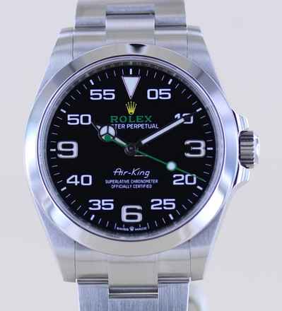  Rolex Air King Oyster Perpetual Air-King black Dial Green 40mm 126900 Top B+P 