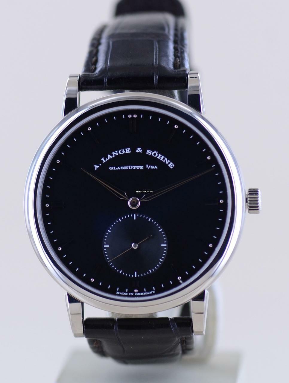 Thumbnail von A. Lange & Söhne Saxonia Grande Saxonia Automatik 18K Weißgold Dornschließe Traumuhr 40mm Glasboden