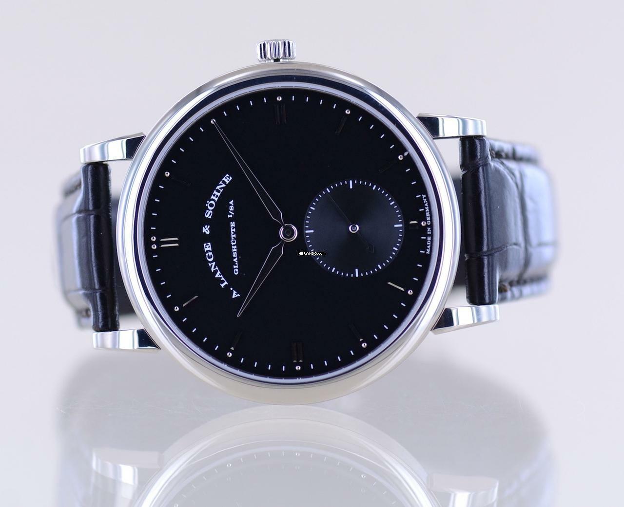 Thumbnail von A. Lange & Söhne Saxonia Grande Saxonia Automatik 18K Weißgold Dornschließe Traumuhr 40mm Glasboden