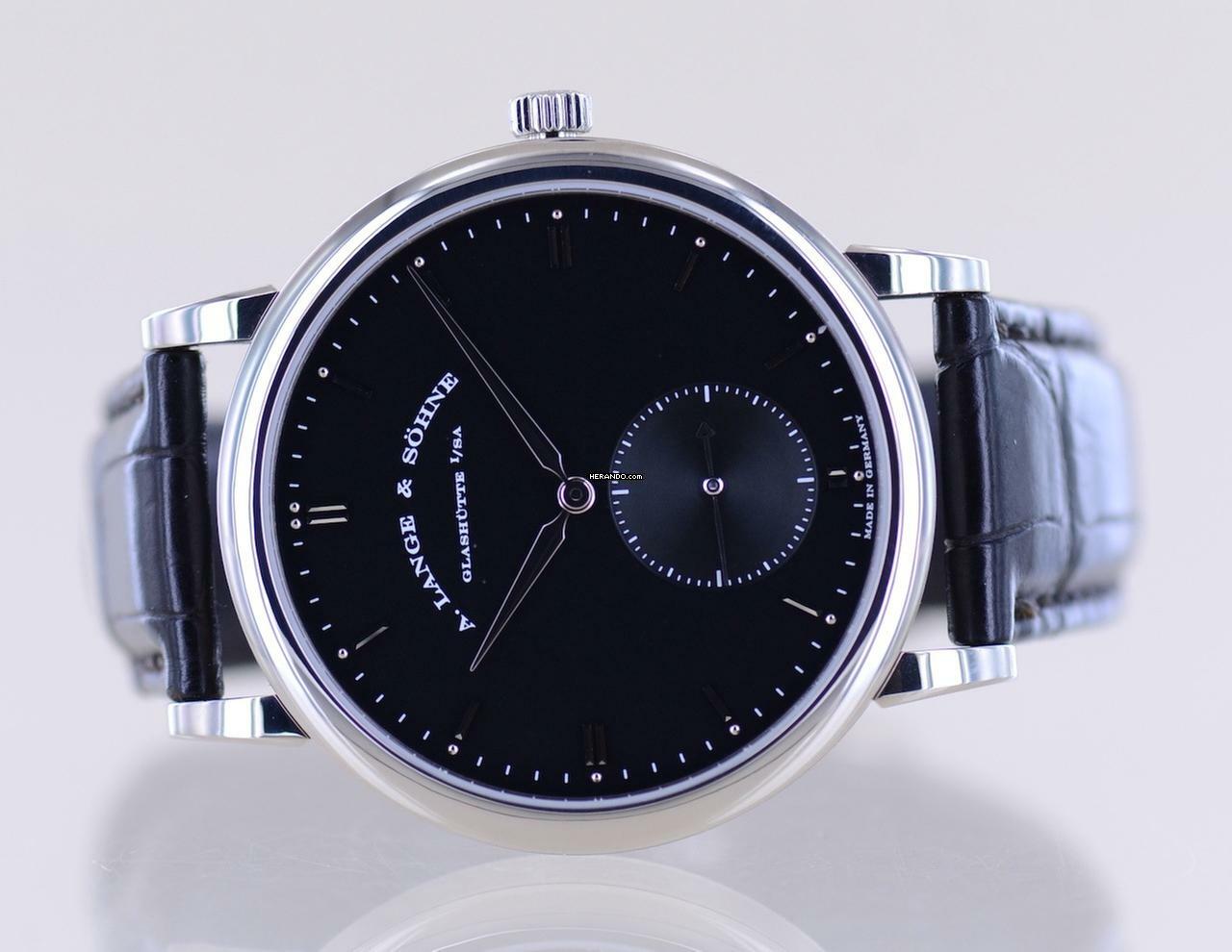 Thumbnail von A. Lange & Söhne Saxonia Grande Saxonia Automatik 18K Weißgold Dornschließe Traumuhr 40mm Glasboden