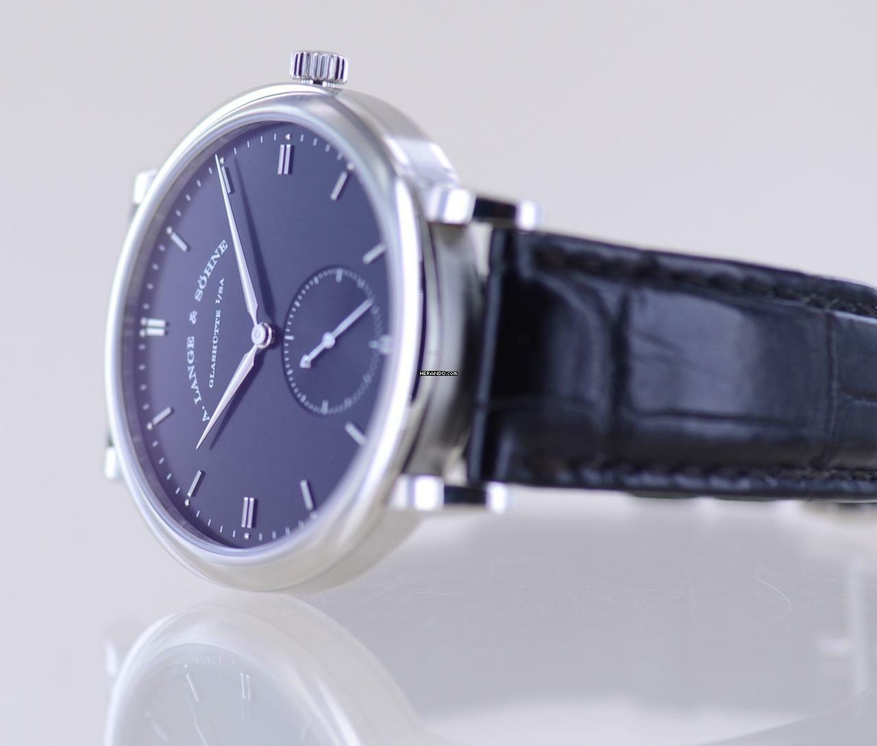 Thumbnail von A. Lange & Söhne Saxonia Grande Saxonia Automatik 18K Weißgold Dornschließe Traumuhr 40mm Glasboden