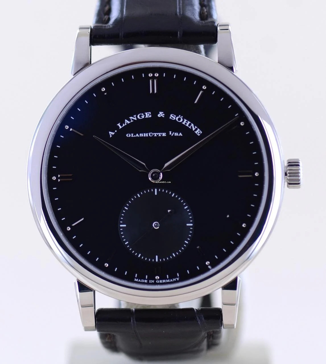  A. Lange & Söhne Saxonia Grande Saxonia Automatik 18K Weißgold Dornschließe Traumuhr 40mm Glasboden 