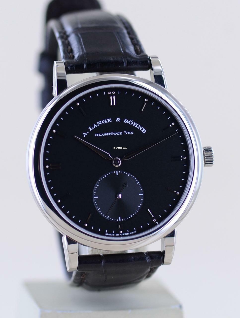 Thumbnail von A. Lange & Söhne Saxonia Grande Saxonia Automatik 18K Weißgold Dornschließe Traumuhr 40mm Glasboden