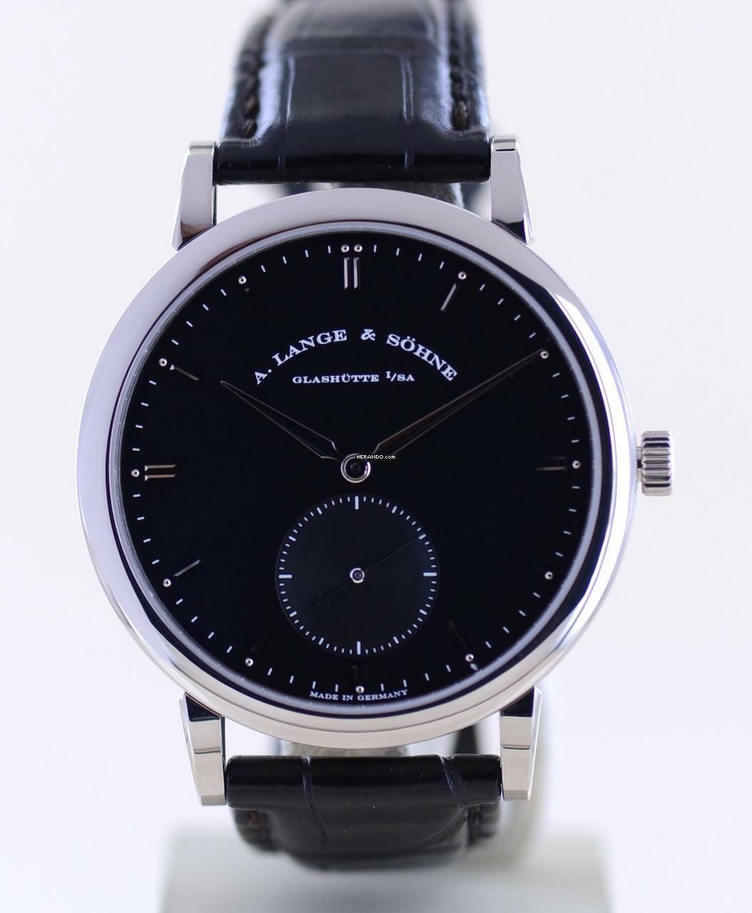 Thumbnail von A. Lange & Söhne Saxonia Grande Saxonia Automatik 18K Weißgold Dornschließe Traumuhr 40mm Glasboden