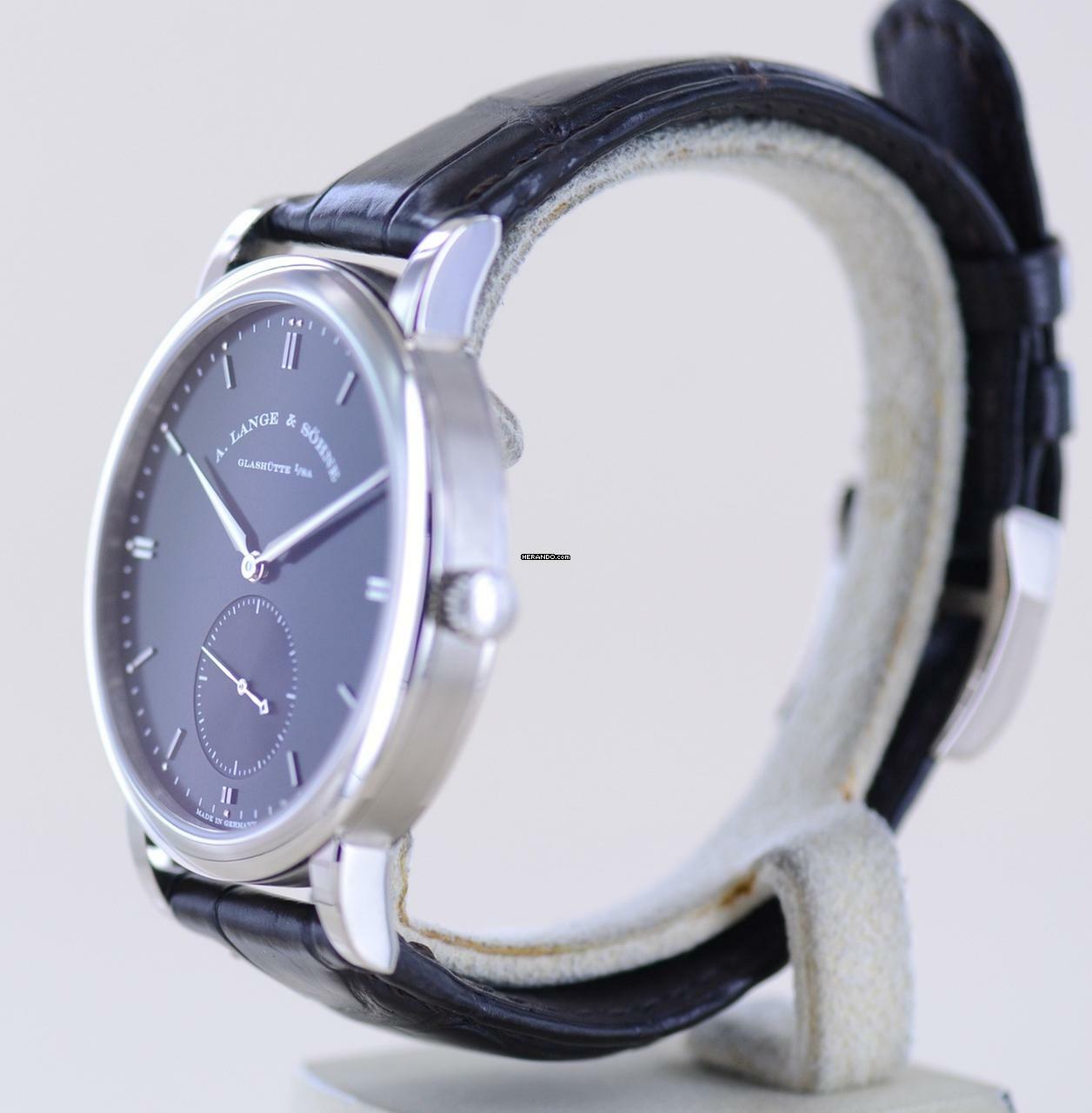 Thumbnail von A. Lange & Söhne Saxonia Grande Saxonia Automatik 18K Weißgold Dornschließe Traumuhr 40mm Glasboden