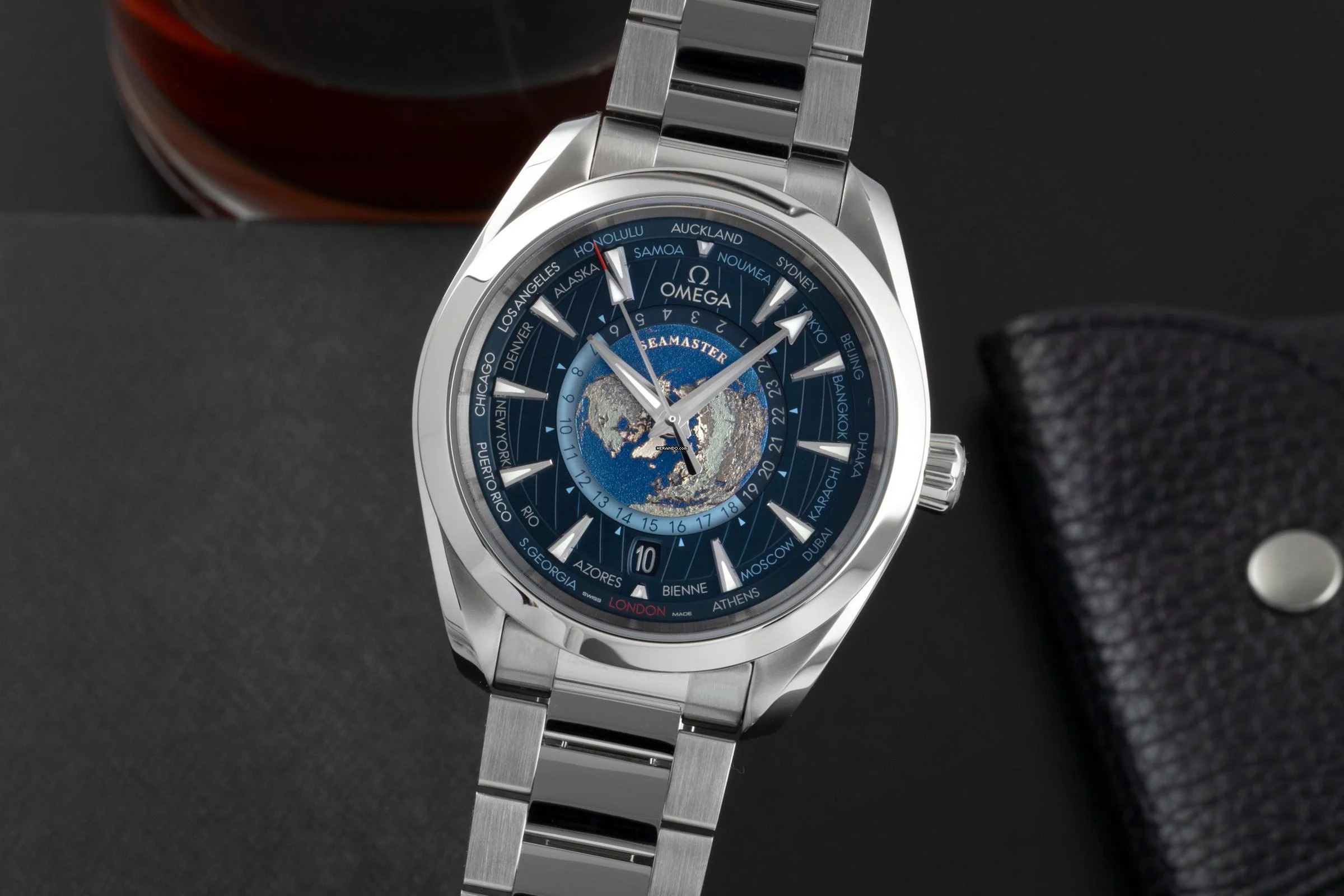  Omega Seamaster Aqua Terra Worldtimer 150M Worldtimer Ref 220.10.43.22.03.001 