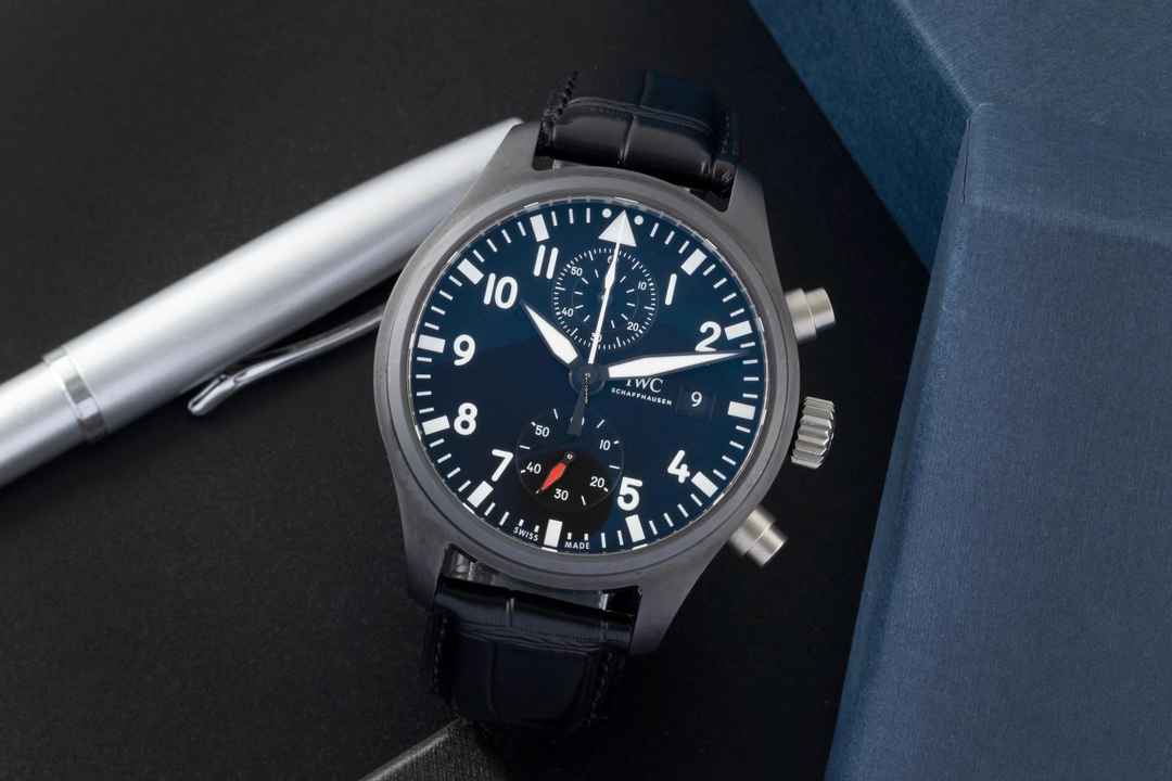  IWC Fliegeruhr Chronograph Top Gun Pilot Top Gun Ceramic Automatik Herrenuhr Ref. IW389001 B&P 