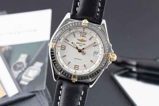  Breitling Windrider Wings Stahl / Gold Automatik Datum Herrenuhr Ref. B10050 