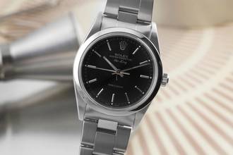 Thumbnail von Rolex Air King 34 Black Dial Oyster Edelstahl Automatik Herrenuhr Ref. 14000 Box
