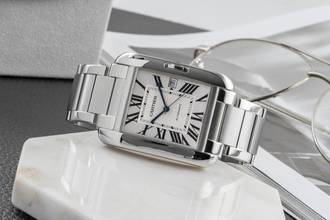 Thumbnail von Cartier Tank Anglaise XL Stahl Automatik Herrenuhr Ref. W5310008