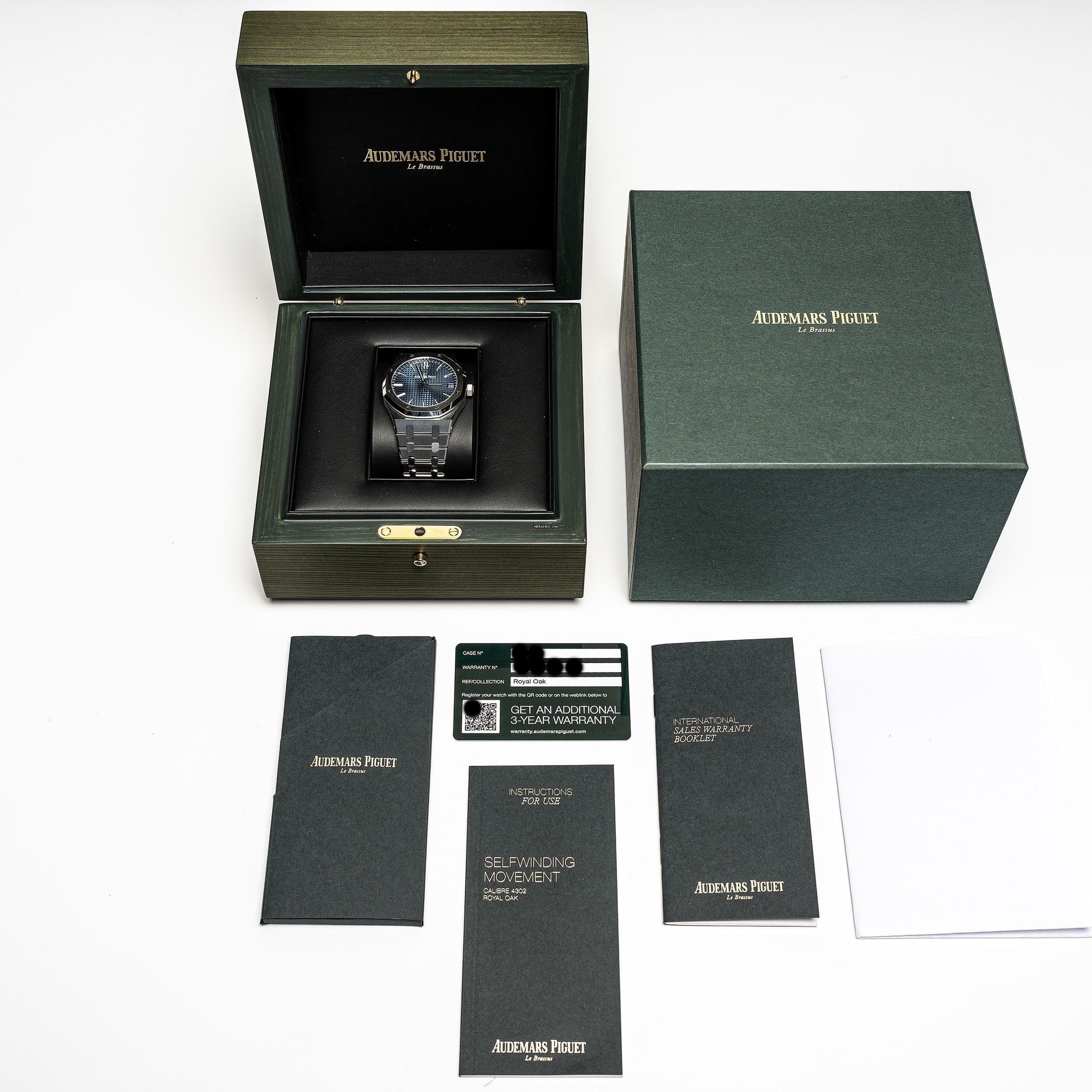 Thumbnail von Audemars Piguet Royal Oak Steel 41 Blue – 15500ST.OO.1220ST.01 – like NEW – 09/2022 Full Set