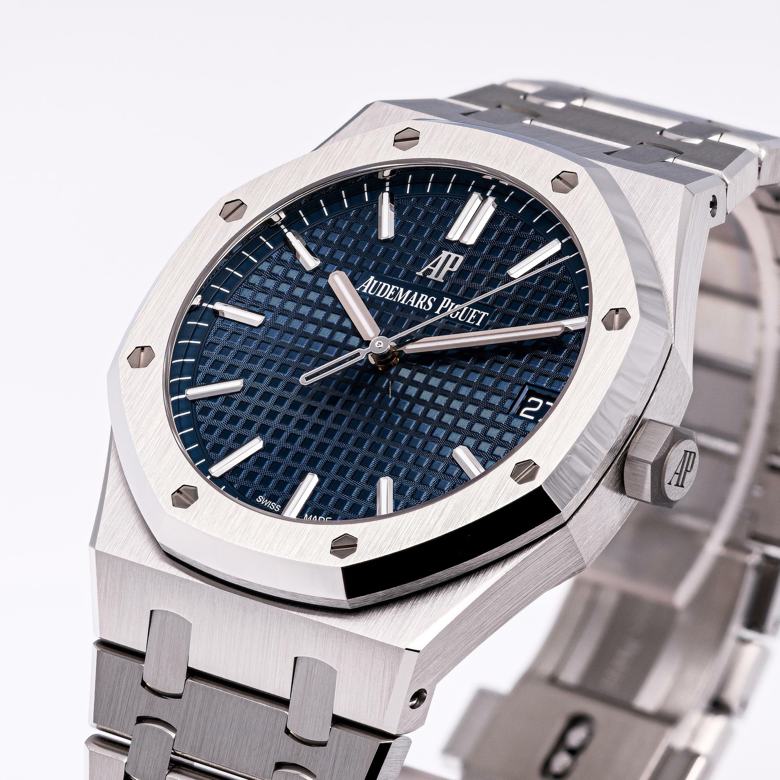 Thumbnail von Audemars Piguet Royal Oak Steel 41 Blue – 15500ST.OO.1220ST.01 – like NEW – 09/2022 Full Set