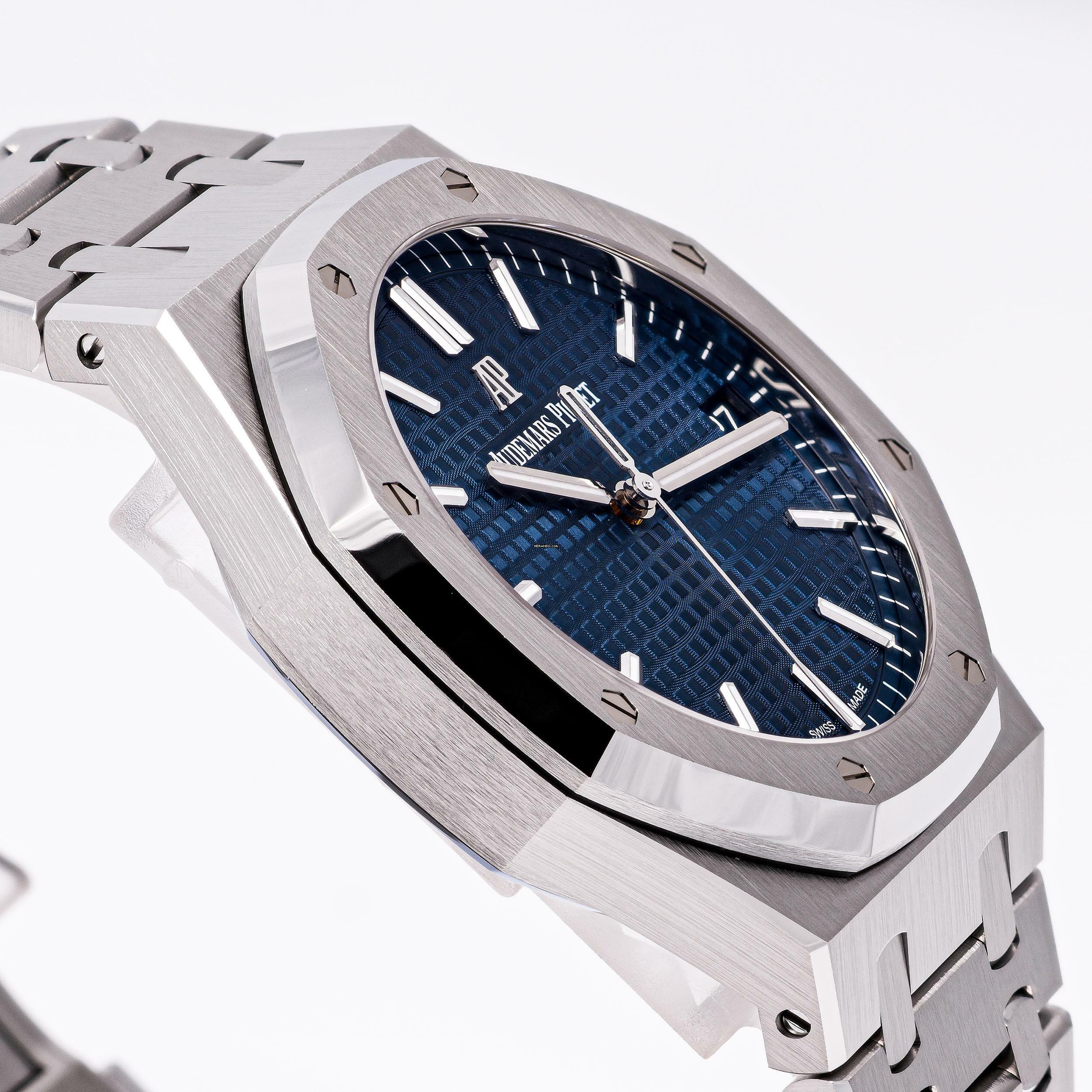 Thumbnail von Audemars Piguet Royal Oak Steel 41 Blue – 15500ST.OO.1220ST.01 – like NEW – 09/2022 Full Set