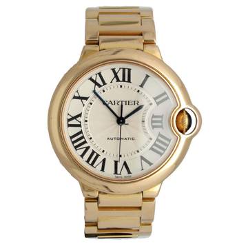  Cartier Ballon Bleu 36mm W69004Z2 18K. RoseGold Silver Index with original Invoice 