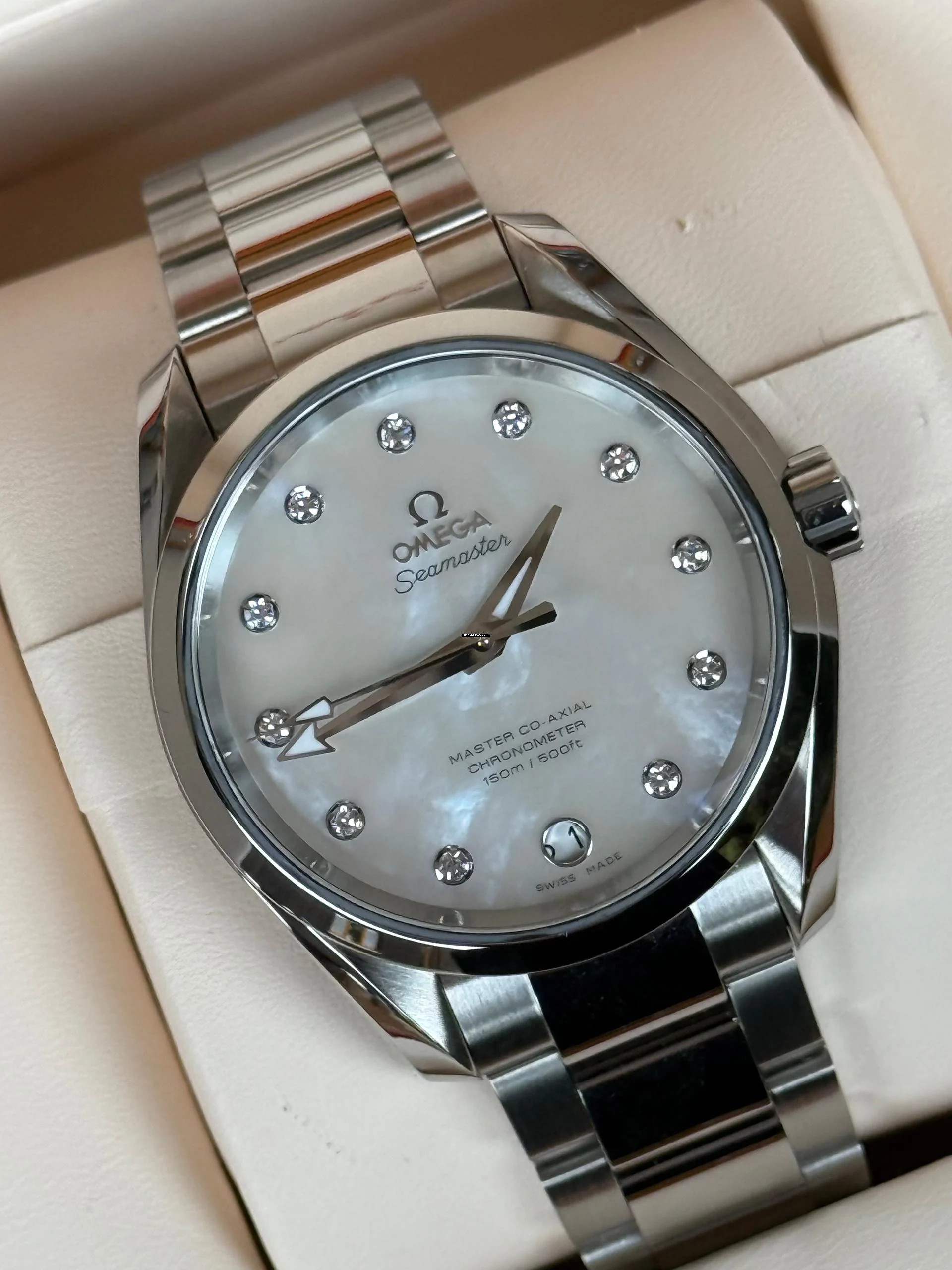 Thumbnail von Omega Seamaster Aqua Terra Top Condition Like new! - Perlmutt MOP