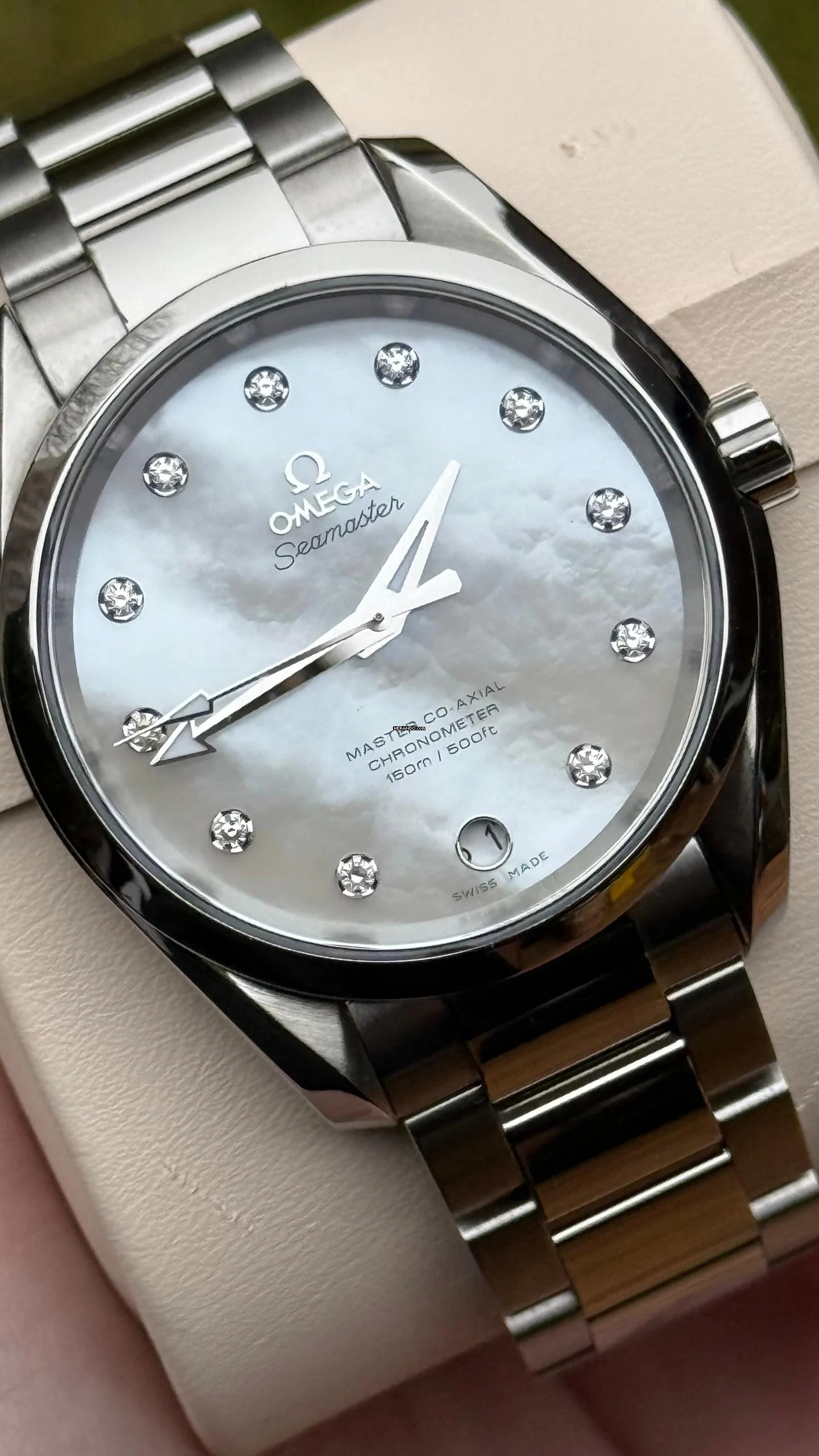 Thumbnail von Omega Seamaster Aqua Terra Top Condition Like new! - Perlmutt MOP