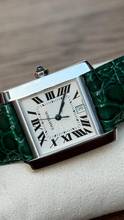 Thumbnail von Cartier Tank Française 18k Top Condition 18kt White gold case + buckle