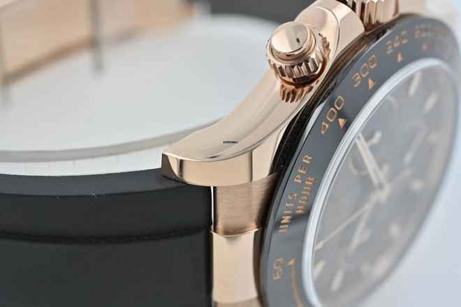  Rolex Daytona Cosmograph 18k Rose Gold Chocolate 116515LN Rubber Strap Oysterflex 