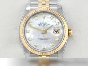 Thumbnail von Rolex Datejust 36 36mm 116233 Perlmutt Diamanten 2010 Stahl Gelbgold 750 Automatik