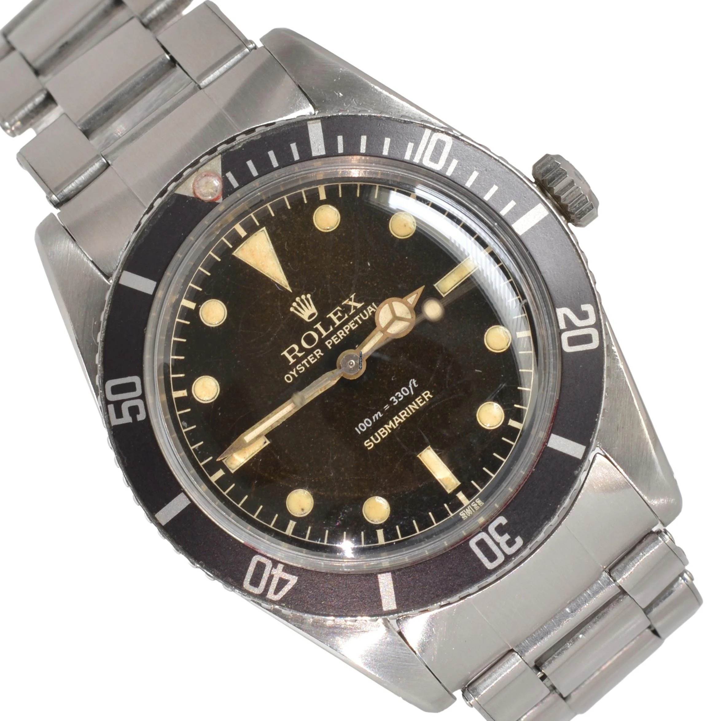 Rolex Submariner (No Date) 5508 “James Bond” Spider galvanic gilt brown dial 1959 TOP Condition
