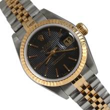 Thumbnail von Rolex Lady-Datejust 69173 Ladies 26MM black Tapestry dial Full Set